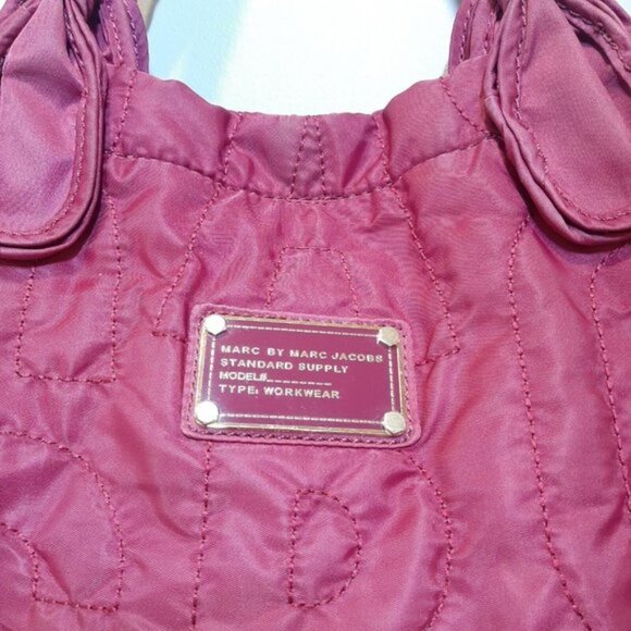 Marc by Marc Jacobs Fuchsia Pink Nylon Tate Tote Quilted Shopper Bag - Picture 2 of 15